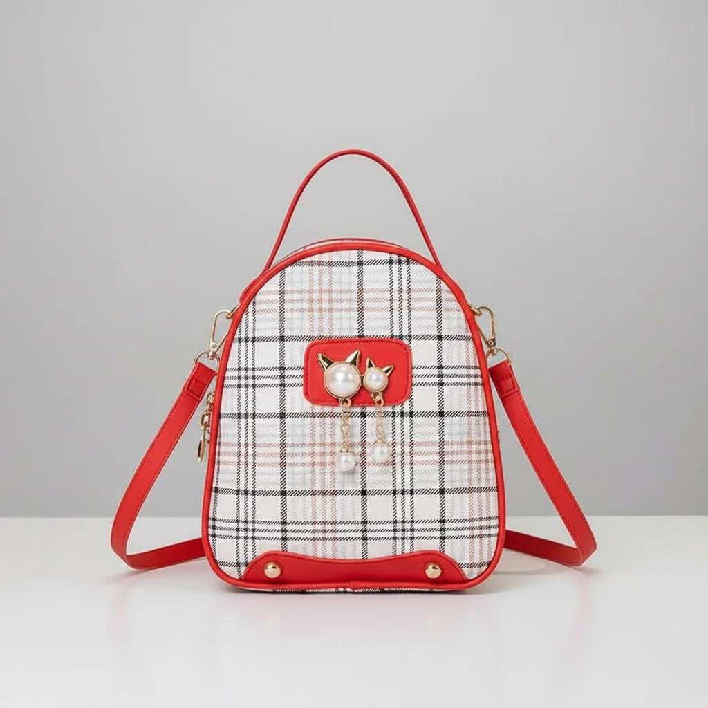 Petit sac à dos à carreaux polyvalent - Vue 1 - petit sac à dos