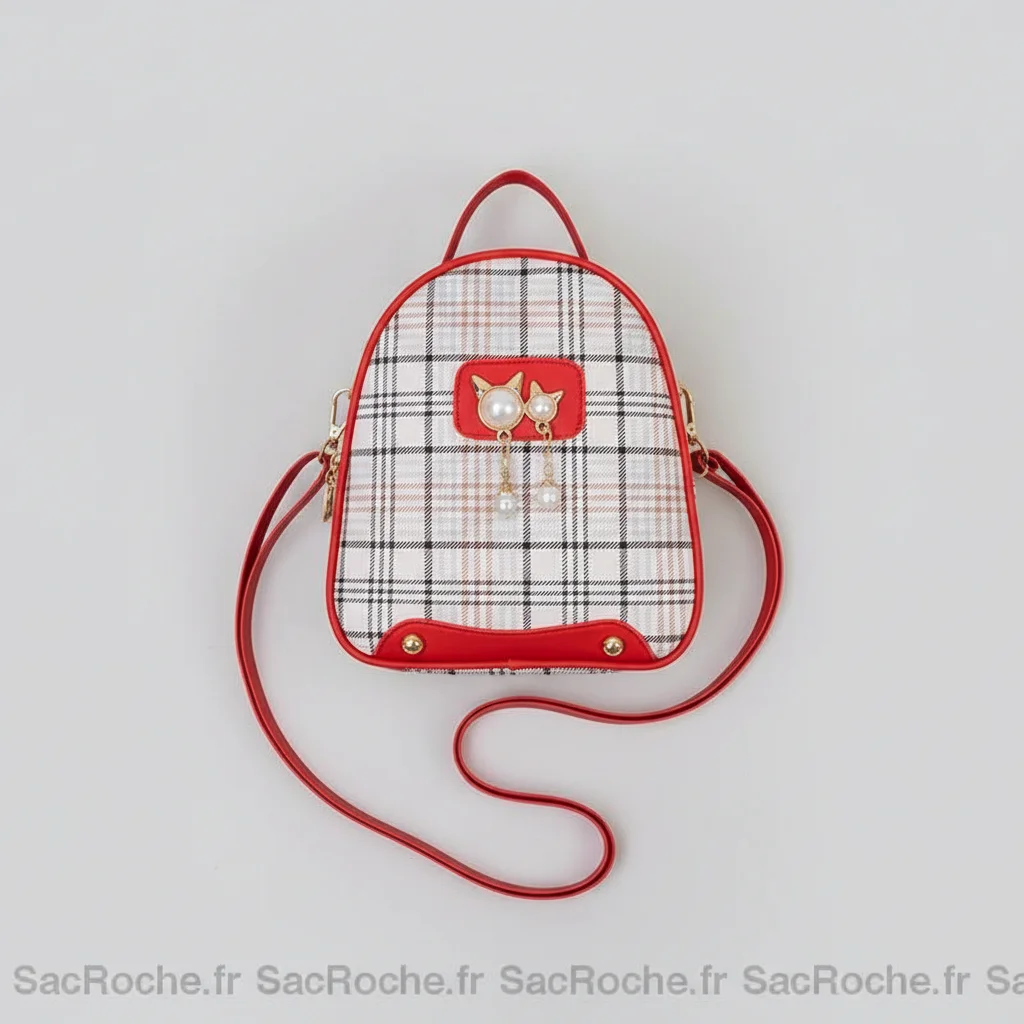 Petit sac à dos à carreaux polyvalent - Vue 3 - petit sac à dos