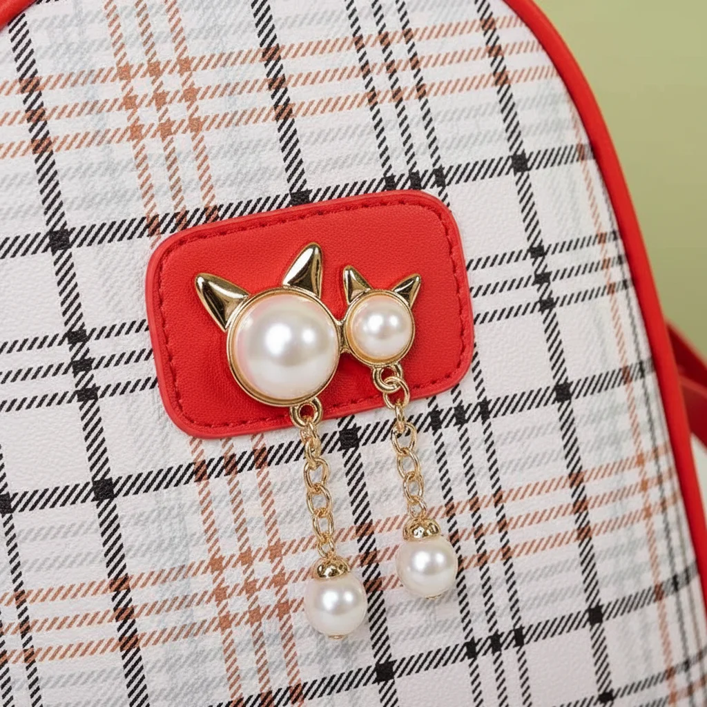 Petit sac à dos à carreaux polyvalent - Vue 4 - petit sac à dos