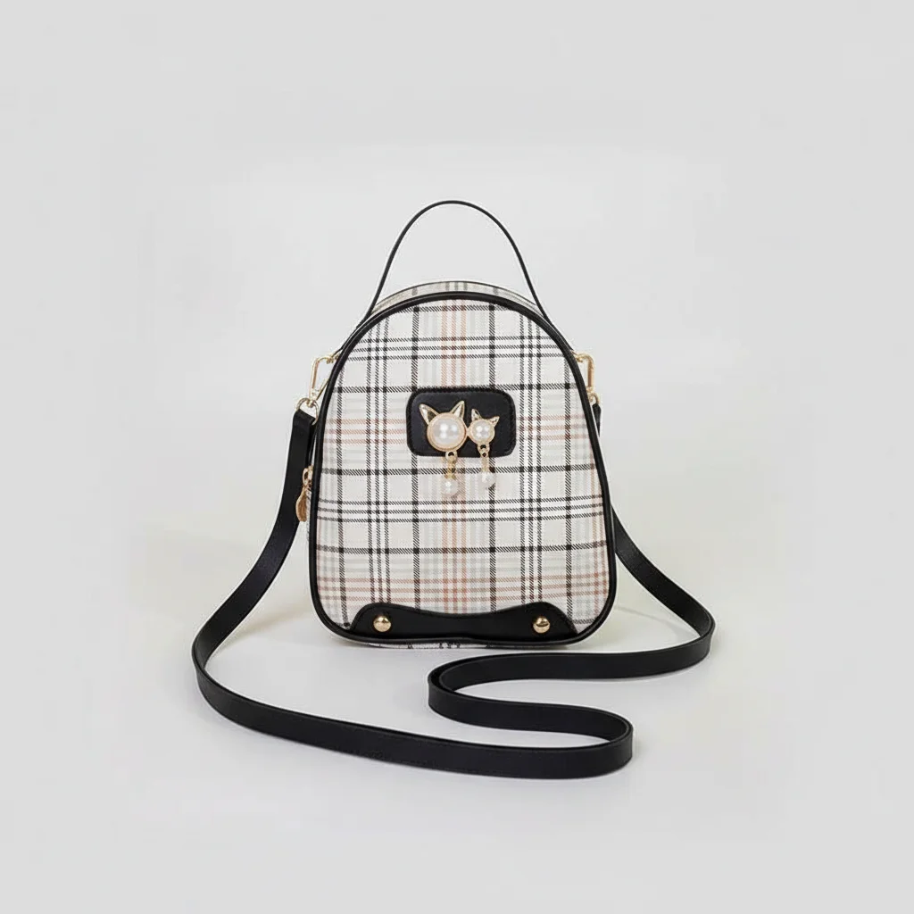 Petit sac à dos à carreaux polyvalent - Vue 7 - petit sac à dos