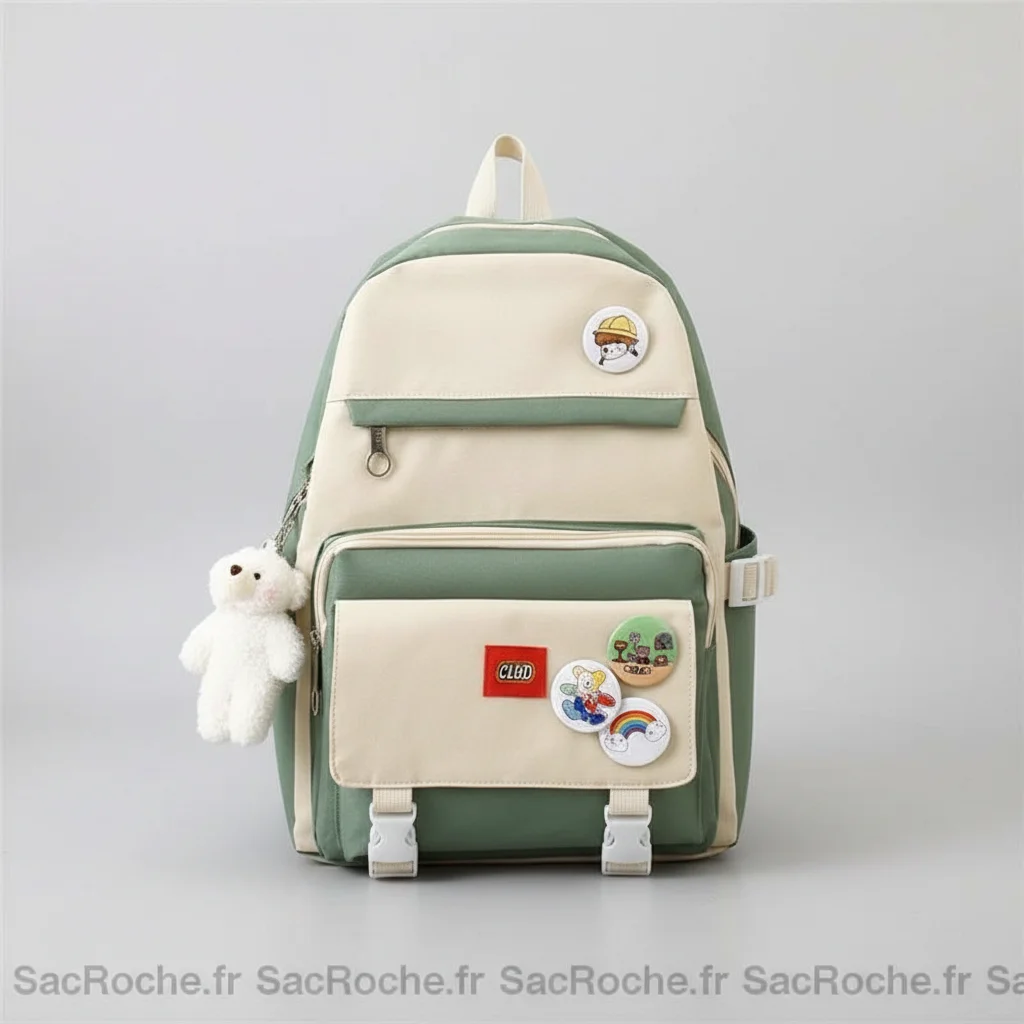 Petit sac à dos bicolore avec peluche - Vue 6 - petit sac à dos