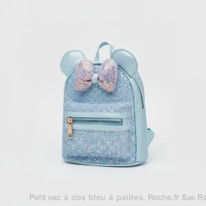 Petit sac à dos bleu à paillettes - Vue 1 - petit sac à dos