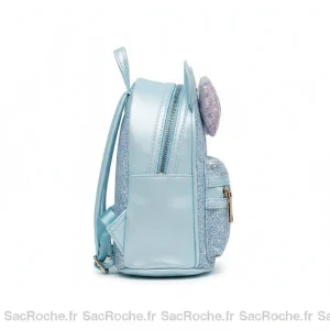 Petit sac à dos bleu à paillettes - Vue 2 - petit sac à dos