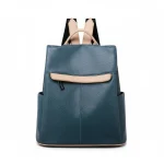 Petit sac à dos bleu cuir pu polyvalent - Vue 1 - petit sac à dos
