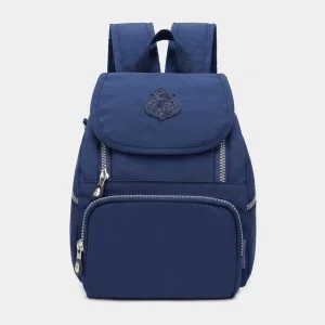 Petit sac à dos bleu imperméable à rabat - Vue 1 - petit sac à dos