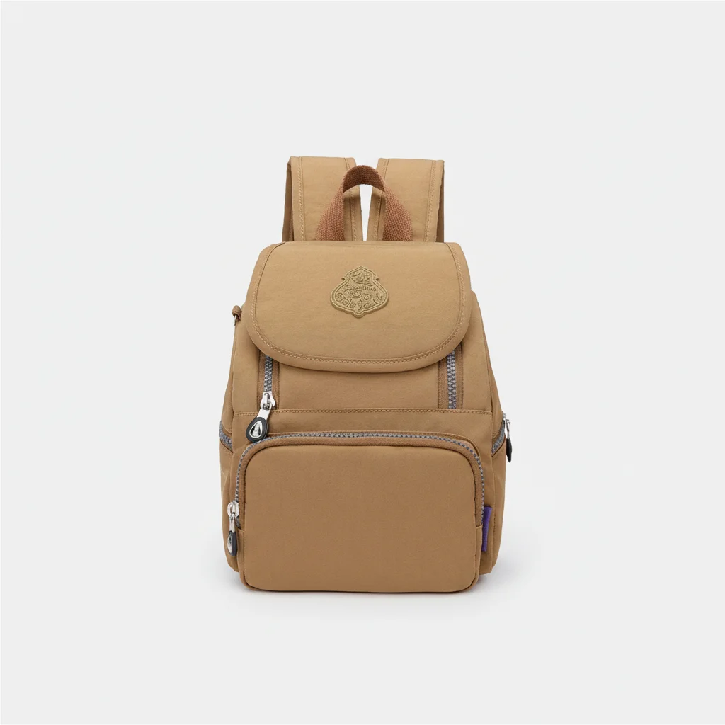 Petit sac à dos bleu imperméable à rabat - Vue 6 - petit sac à dos