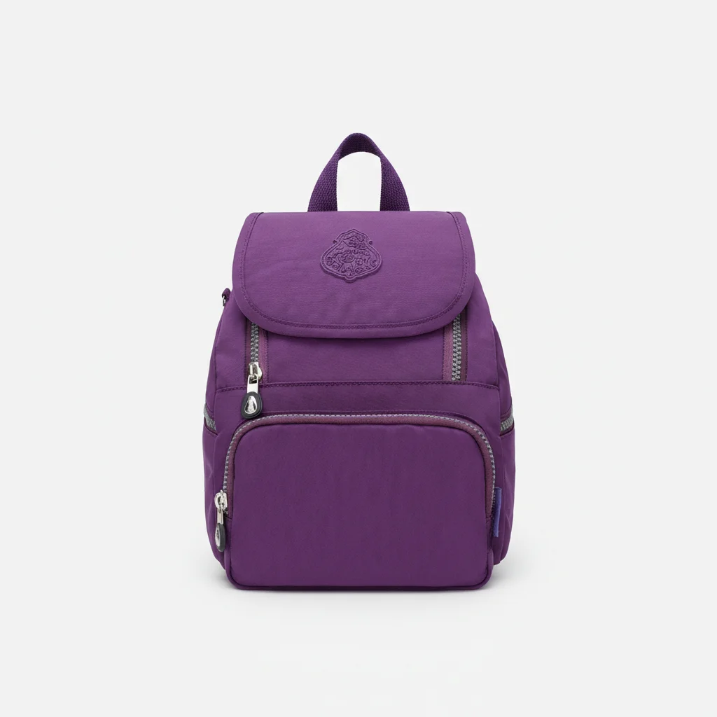 Petit sac à dos bleu imperméable à rabat - Vue 9 - petit sac à dos