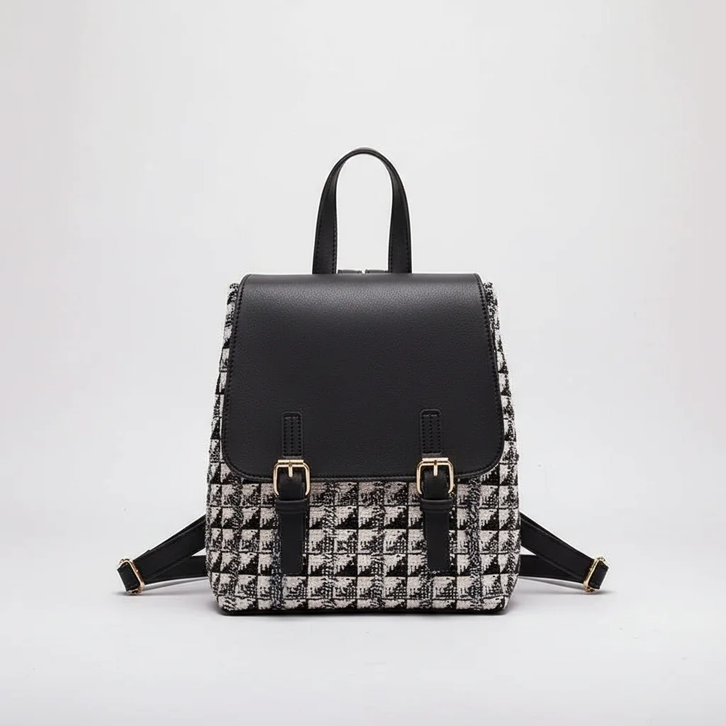 Petit sac à dos carré simili cuir - Vue 1 - petit sac à dos