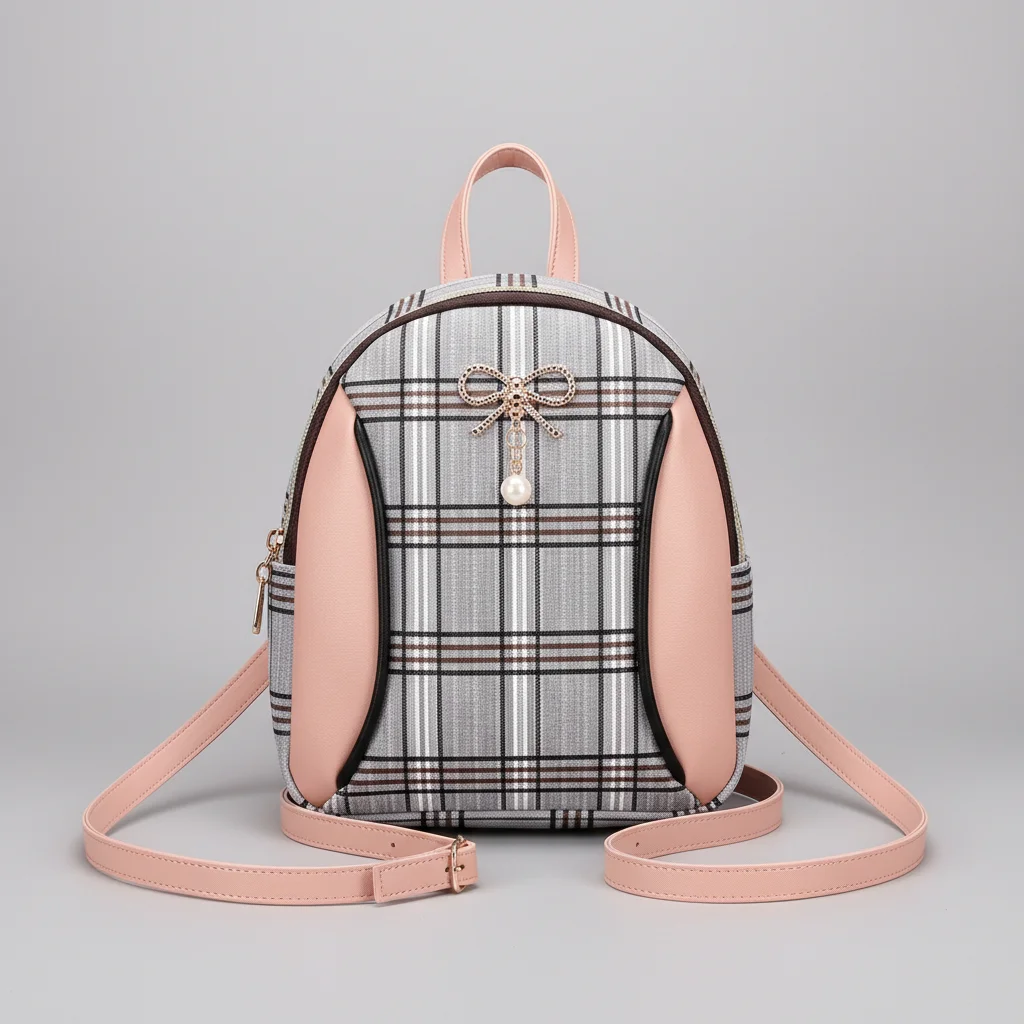 Petit sac à dos carreaux mini polyvalent - Vue 1 - petit sac à dos