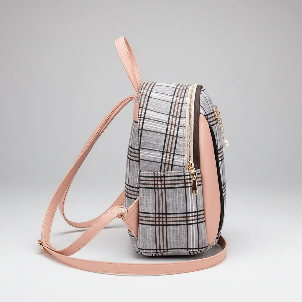 Petit sac à dos carreaux mini polyvalent - Vue 2 - petit sac à dos