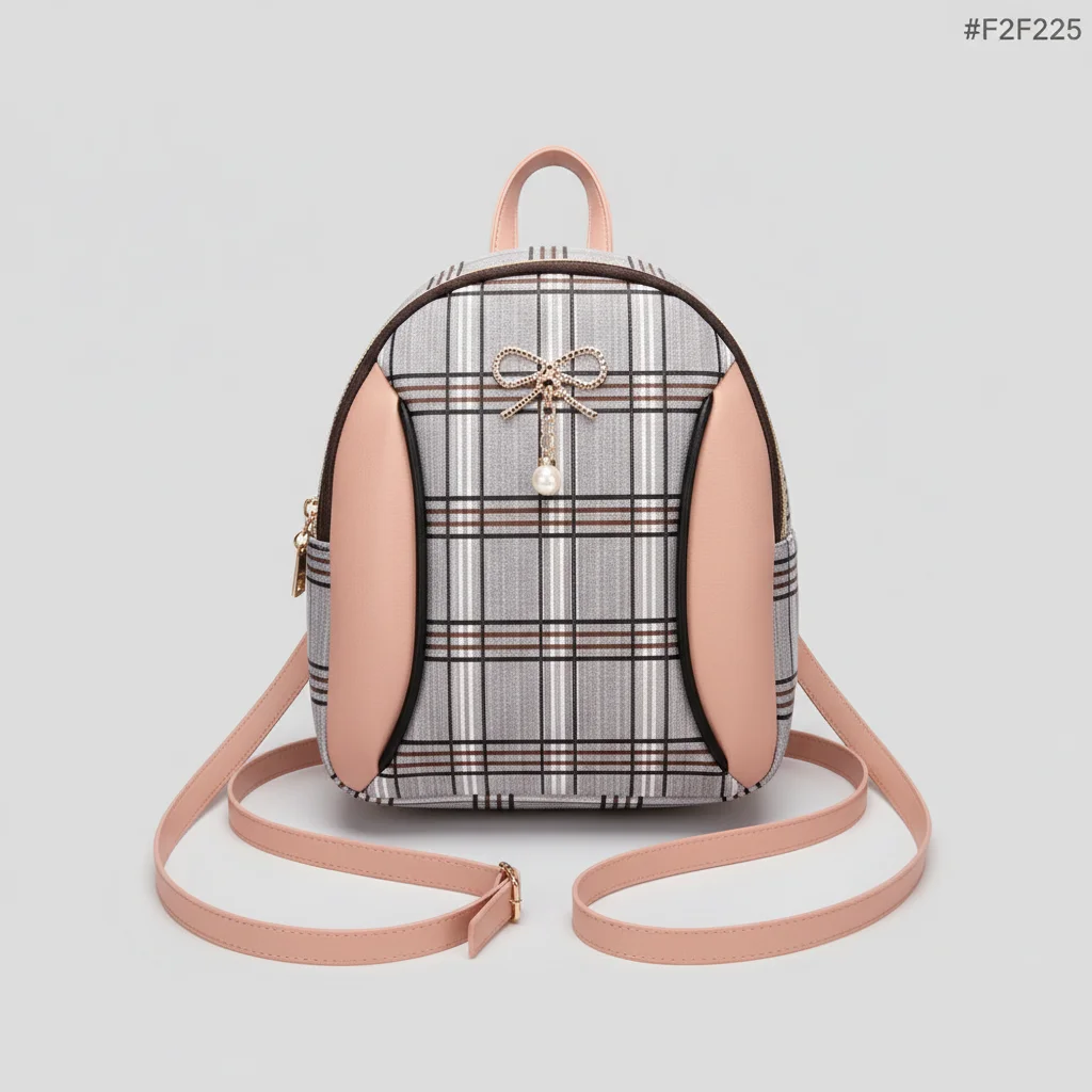 Petit sac à dos carreaux mini polyvalent - Vue 3 - petit sac à dos