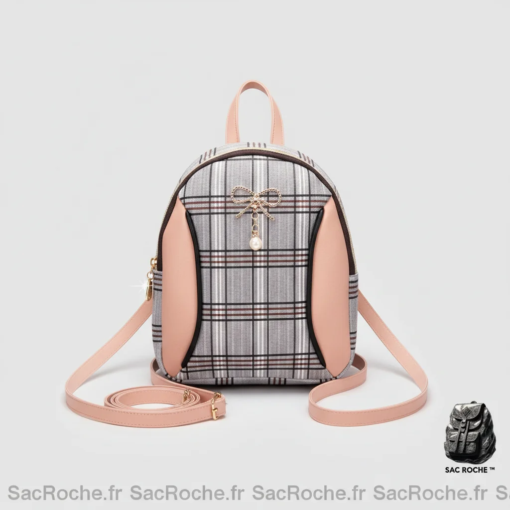 Petit sac à dos carreaux mini polyvalent - Vue 4 - petit sac à dos