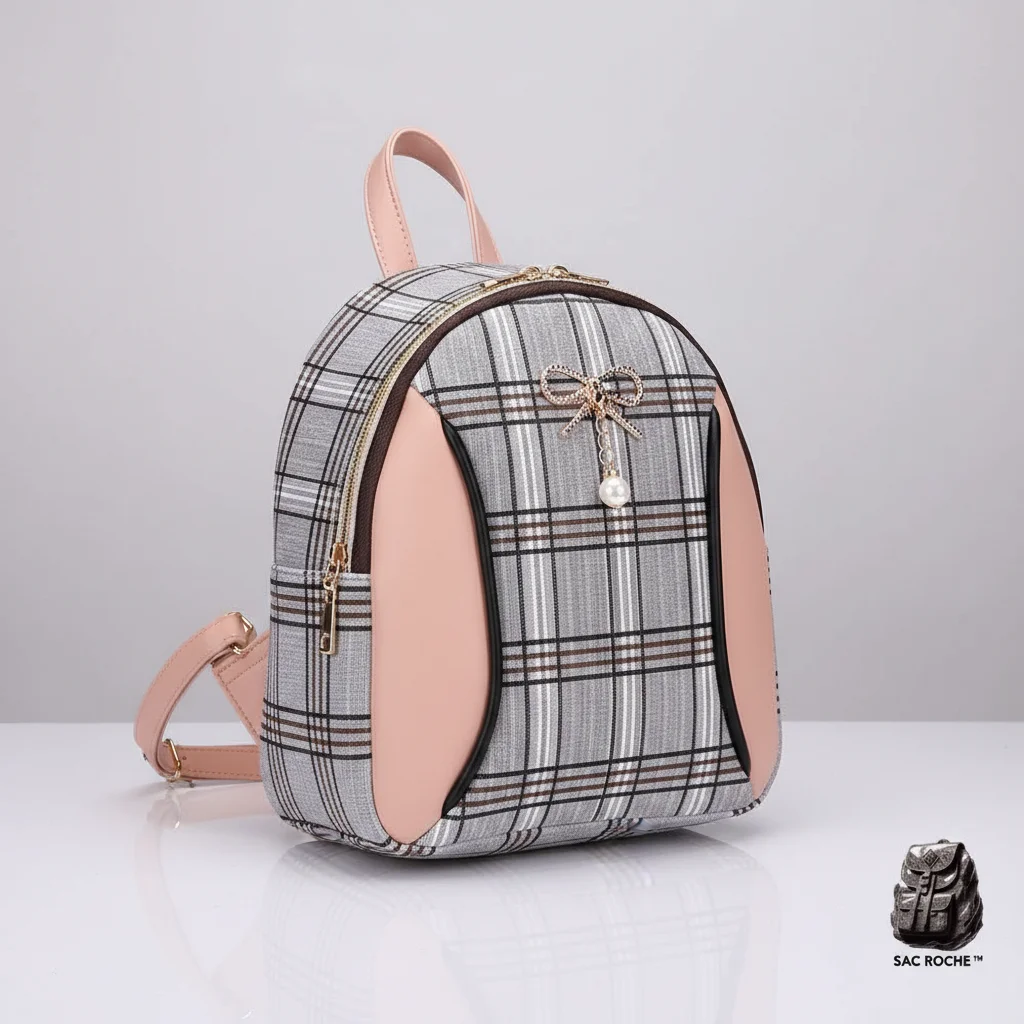 Petit sac à dos carreaux mini polyvalent - Vue 5 - petit sac à dos