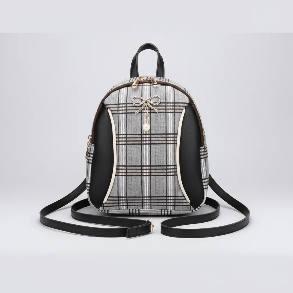 Petit sac à dos carreaux mini polyvalent - Vue 8 - petit sac à dos