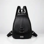 Petit sac à dos citadin simili cuir noir - Vue 1 - petit sac à dos