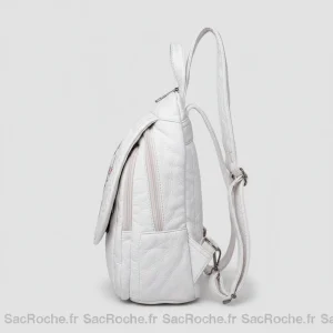 Petit sac à dos convertible blanc brodé - Vue 2 - petit sac à dos