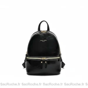 Petit sac à dos cuir femme noir élégant - Vue 1 - petit sac à dos