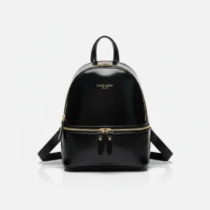 Petit sac à dos cuir femme noir élégant - Vue 2 - petit sac à dos