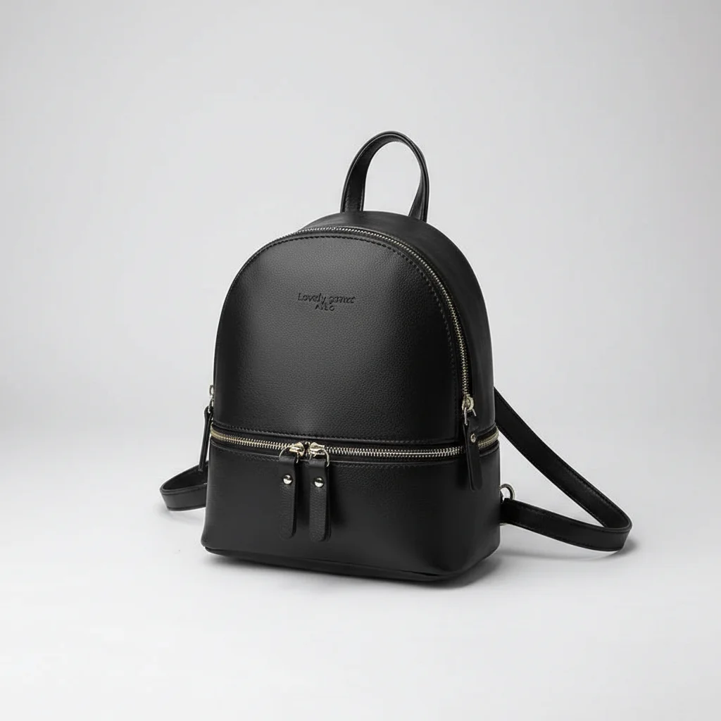Petit sac à dos cuir femme noir élégant - Vue 7 - petit sac à dos