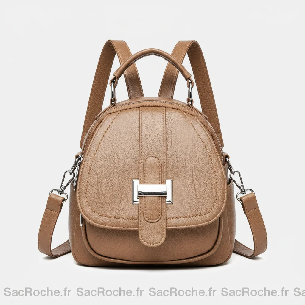 Petit sac à dos cuir femme noir multi-poches - Vue 10 - petit sac à dos