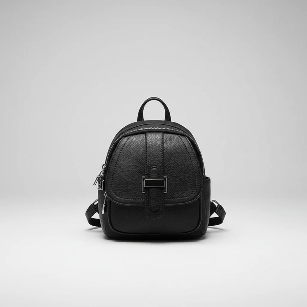 Petit sac à dos cuir femme noir multi-poches - Vue 12 - petit sac à dos