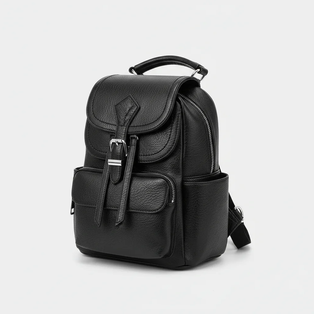 Petit sac à dos cuir femme noir multi-poches - Vue 16 - petit sac à dos