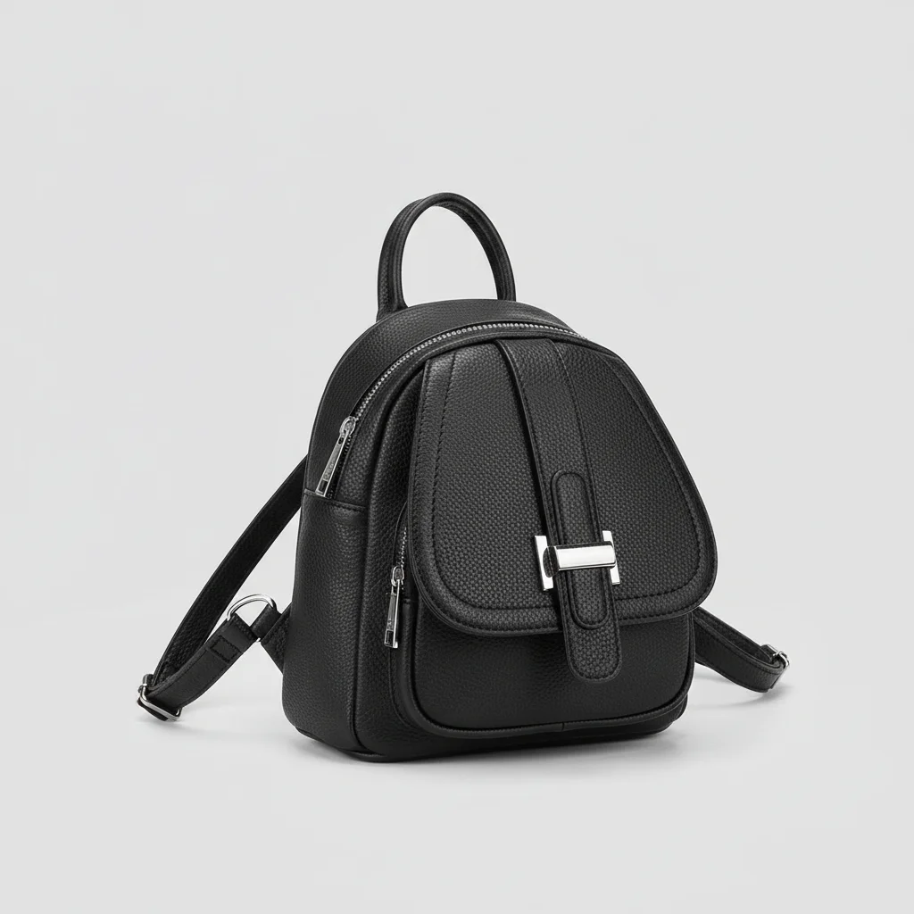 Petit sac à dos cuir femme noir multi-poches - Vue 17 - petit sac à dos