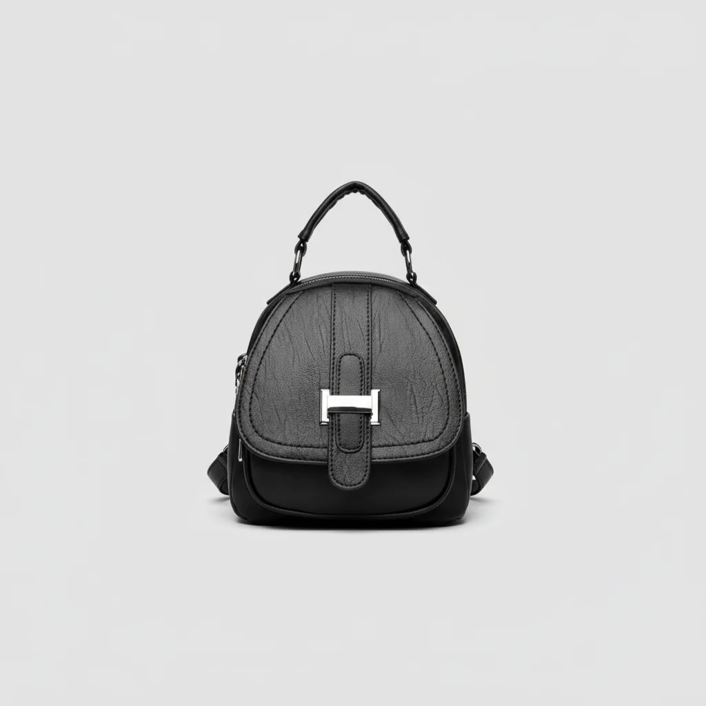 Petit sac à dos cuir femme noir multi-poches - Vue 19 - petit sac à dos