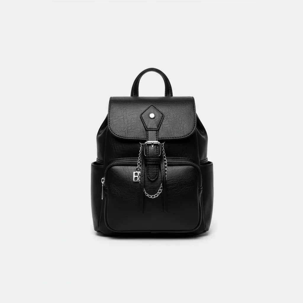 Petit sac à dos cuir femme noir multi-poches - Vue 21 - petit sac à dos