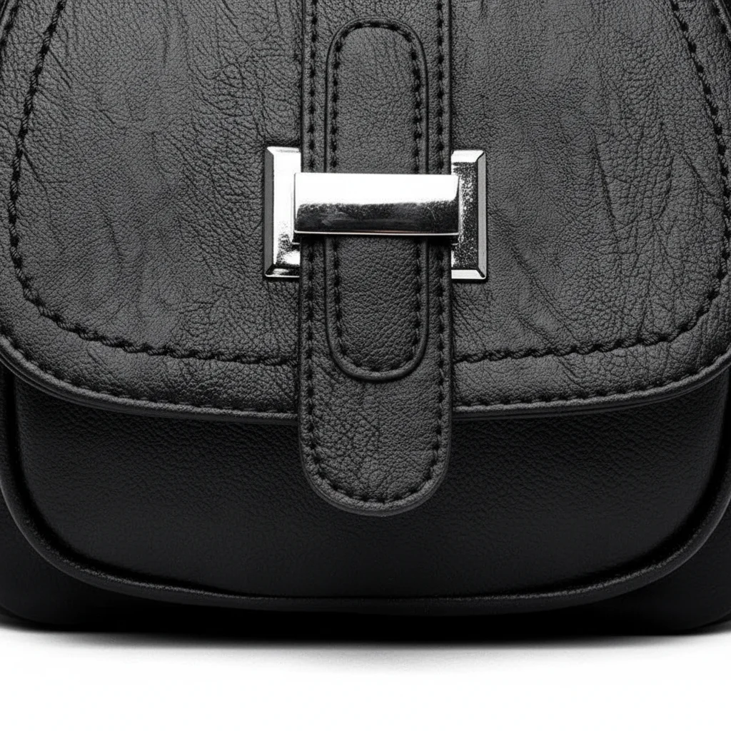 Petit sac à dos cuir femme noir multi-poches - Vue 4 - petit sac à dos
