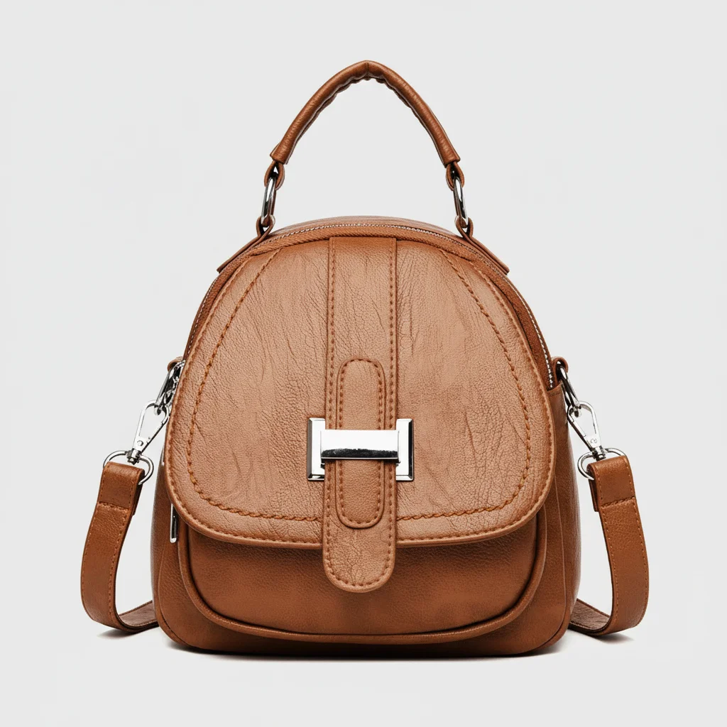 Petit sac à dos cuir femme noir multi-poches - Vue 7 - petit sac à dos