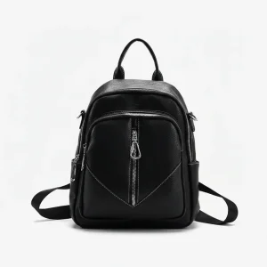 Petit sac à dos cuir femme polyvalent - Vue 1 - petit sac à dos