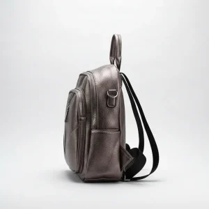 Petit sac à dos cuir femme polyvalent - Vue 2 - petit sac à dos