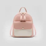 Petit sac à dos cuir femme rose - Vue 1 - petit sac à dos