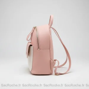 Petit sac à dos cuir femme rose - Vue 2 - petit sac à dos