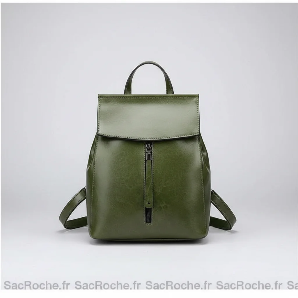 Petit sac à dos cuir femme vintage - Vue 2 - petit sac à dos