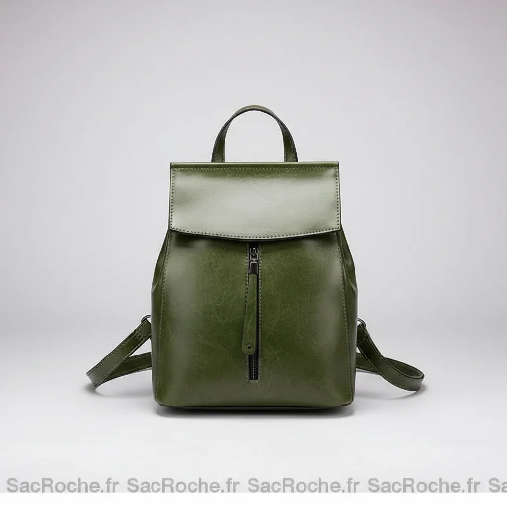 Petit sac à dos cuir femme vintage - Vue 4 - petit sac à dos