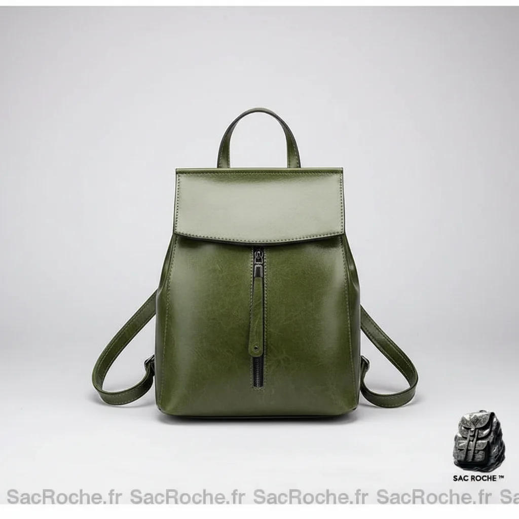 Petit sac à dos cuir femme vintage - Vue 5 - petit sac à dos