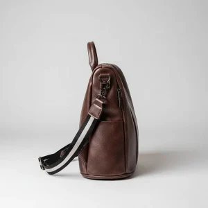 Petit sac à dos cuir marron polyvalent - Vue 2 - petit sac à dos