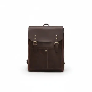 Petit sac à dos cuir marron 15 pouces - Vue 1 - petit sac à dos
