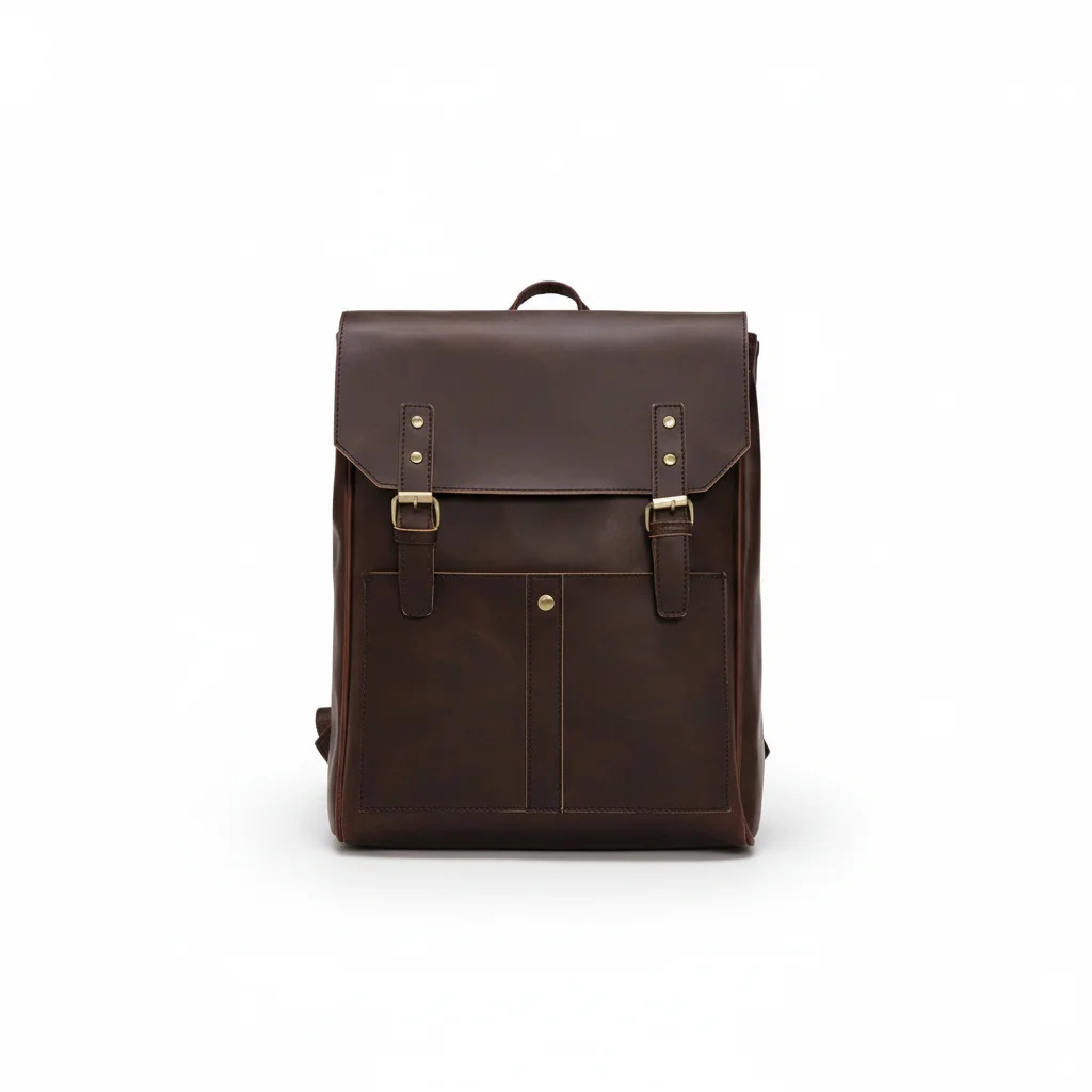 Petit sac à dos cuir marron 15 pouces - Vue 1 - petit sac à dos