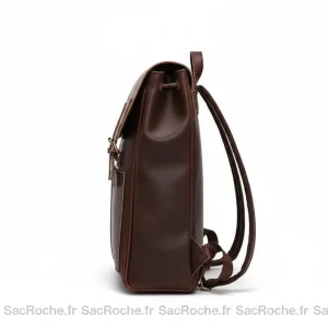 Petit sac à dos cuir marron 15 pouces - Vue 2 - petit sac à dos