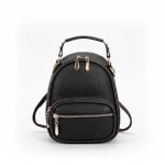 Petit sac à dos cuir noir élégant - Vue 1 - petit sac à dos