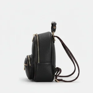 Petit sac à dos cuir noir élégant - Vue 2 - petit sac à dos