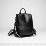 Petit sac à dos cuir noir vintage - Vue 1 - petit sac à dos