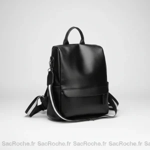 Petit sac à dos cuir noir vintage - Vue 1 - petit sac à dos