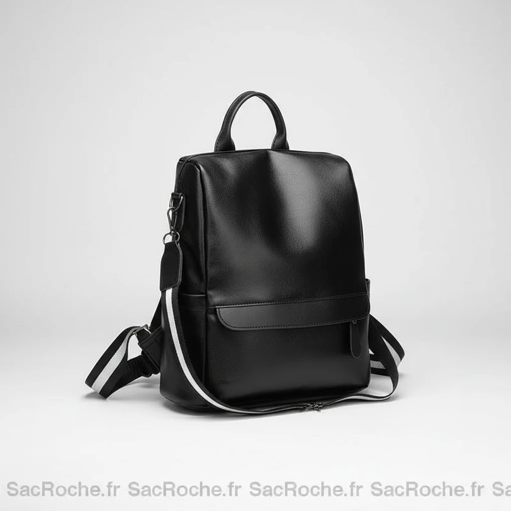 Petit sac à dos cuir noir vintage - Vue 1 - petit sac à dos