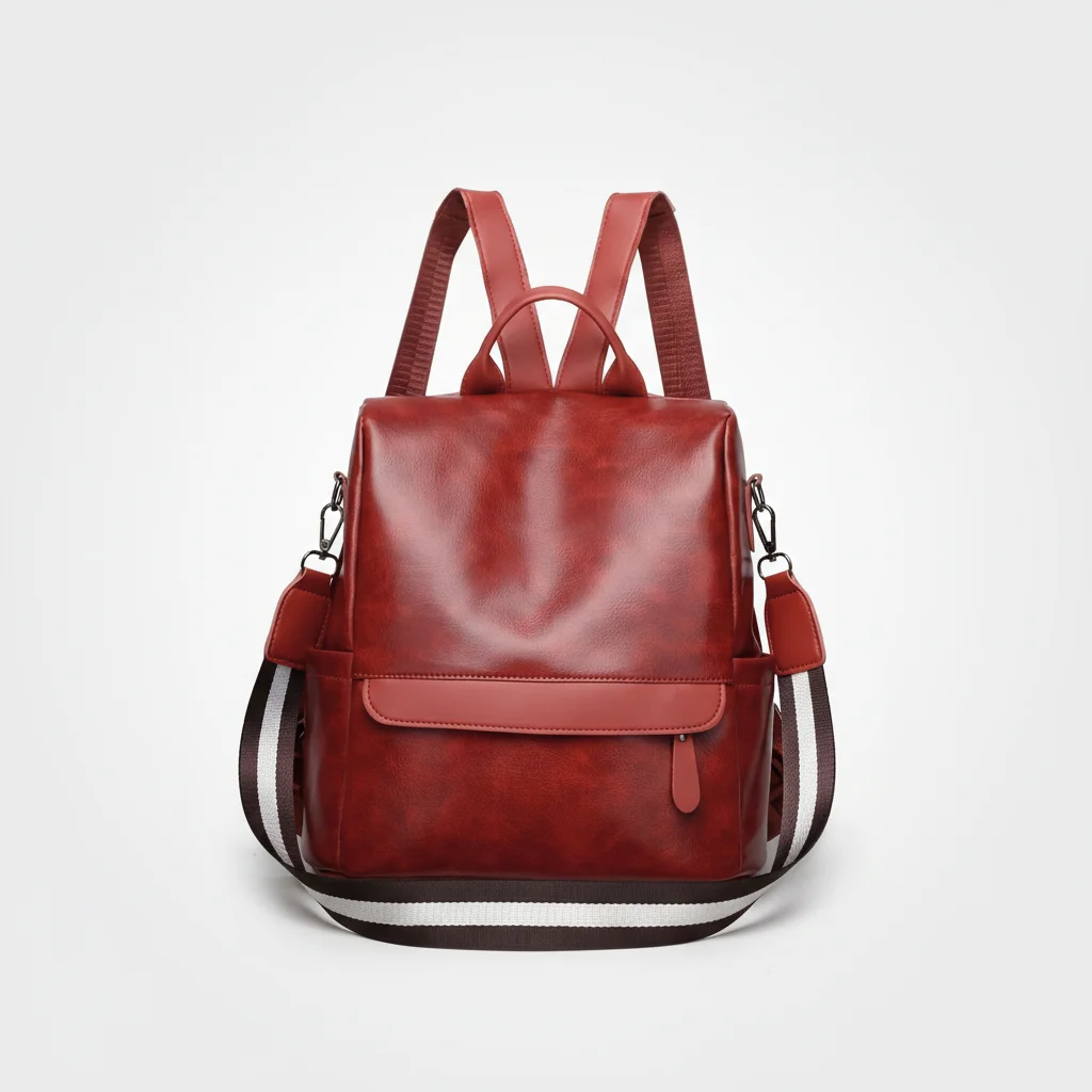 Petit sac à dos cuir noir vintage - Vue 7 - petit sac à dos