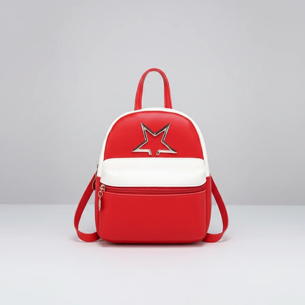Petit sac à dos cuir pu bicolore - Vue 4 - petit sac à dos