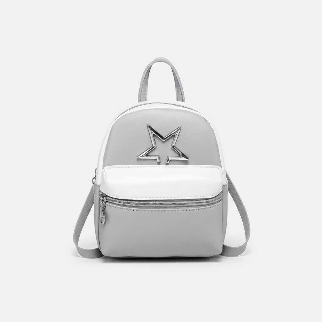 Petit sac à dos cuir pu bicolore - Vue 9 - petit sac à dos